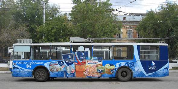 Реклама на троллейбусах в Самаре